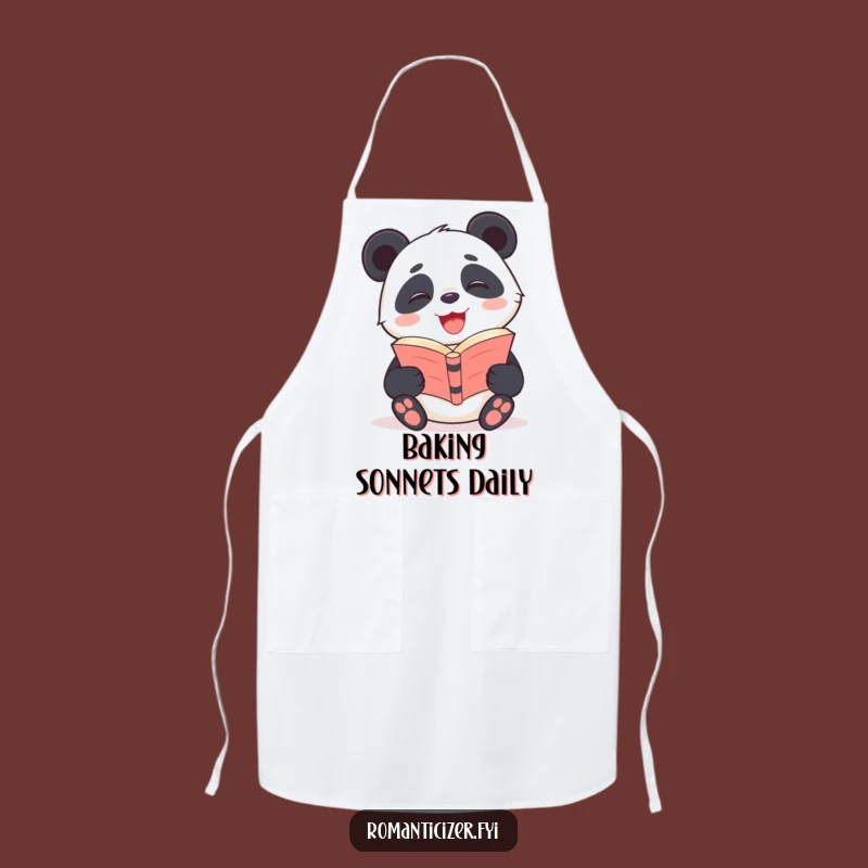 Funny Panda Poetry Apron: Literary Kitchen Wear, Hilarious Funny Gift!