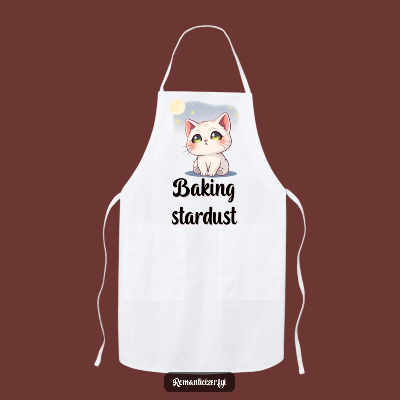 Funny Cat Moon Apron A Dreamy Kitchen Accessory For Feline Fans