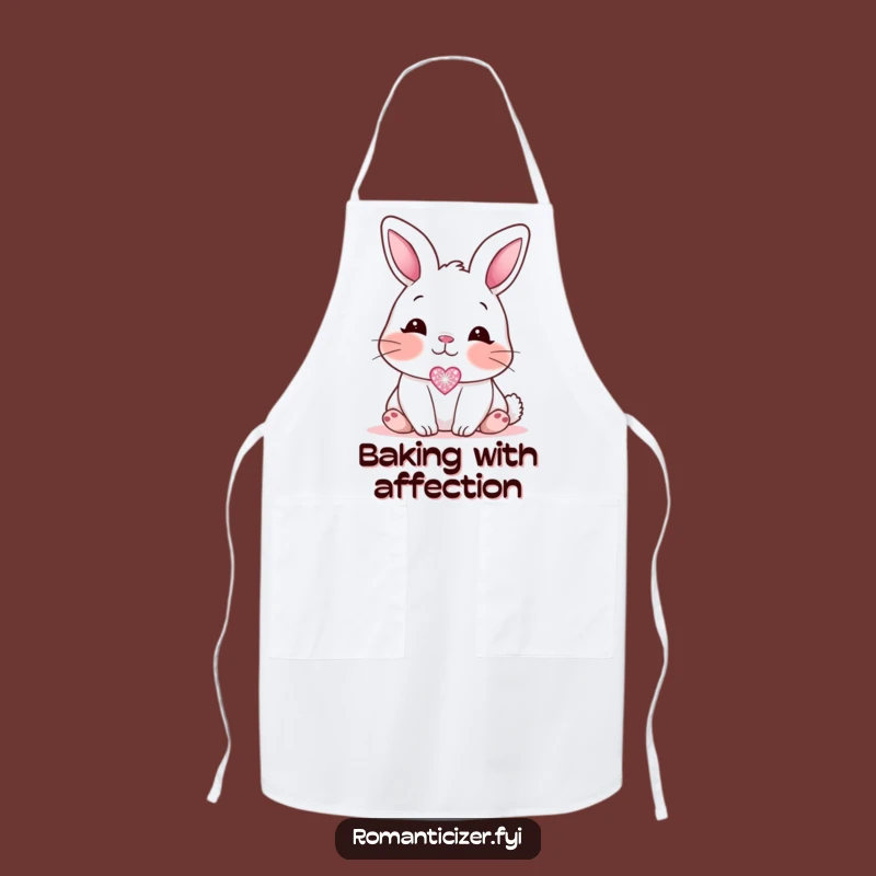 Funny Blushing Bunny Love Apron: Hilarious Kitchen Gear for Sweet Cooks