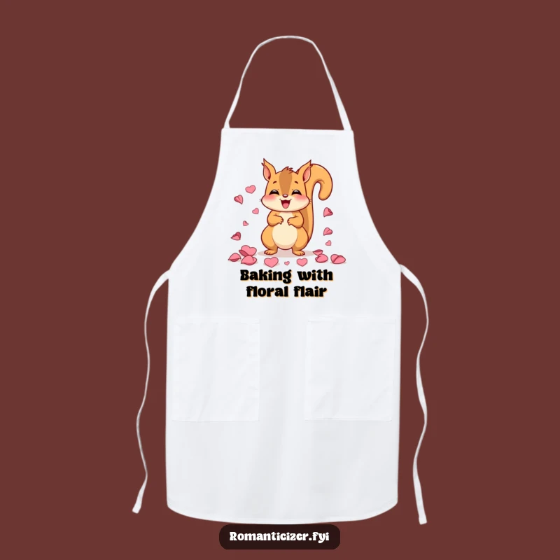 Funny Squirrel Scattering Petals Apron - Joyful Happy Kitchen Wear, Great Gift