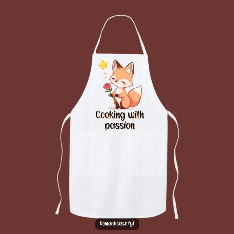 Funny Fox Romantic Star Apron: Hilarious Kitchen Gear for Dreamy Cooks