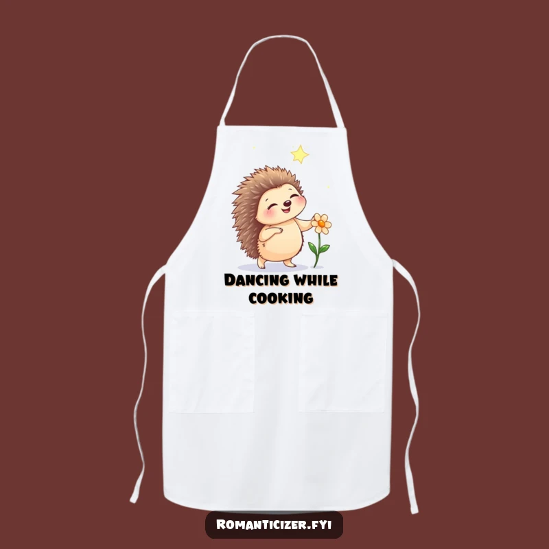 Funny Hedgehog Dance Apron: Whimsical Kitchen Fun for Joyful Cooks