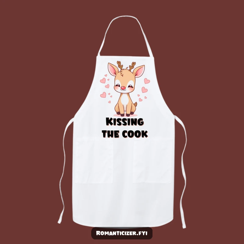Funny Deer Kiss Apron A Gentle Kitchen Accessory For Bakers