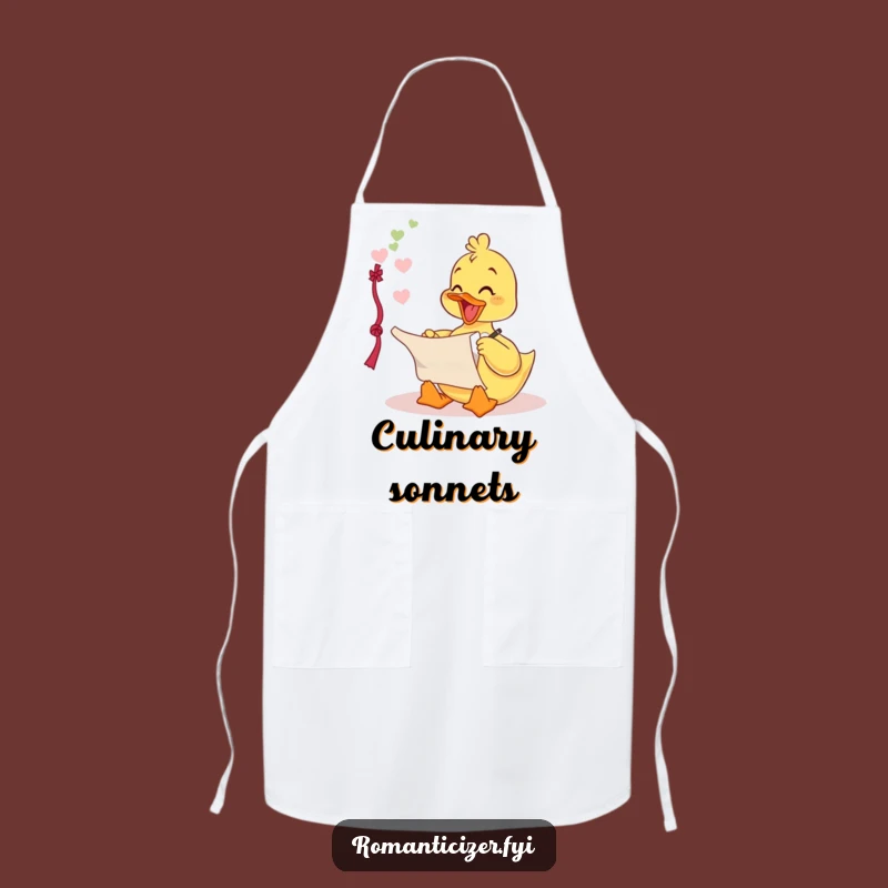 Funny Duckling Poem Apron: Write Your Love Story in the Kitchen