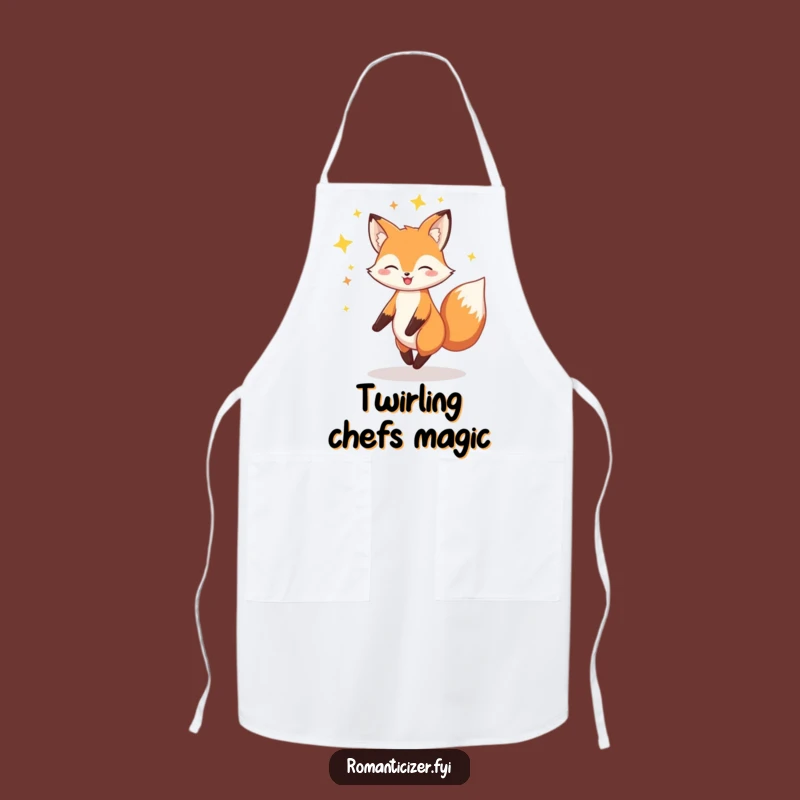 Funny Fox Stars Apron: Cheerful Chef Gear - Magical Cook Gift