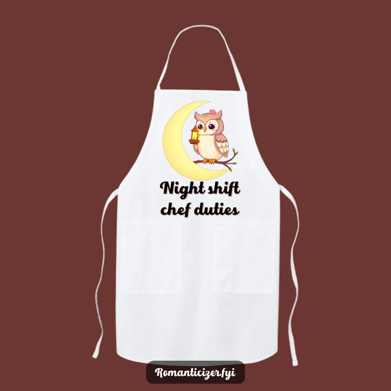 Funny Romantic Owl Apron - Enchanting Kitchen Wear, Perfect Gift