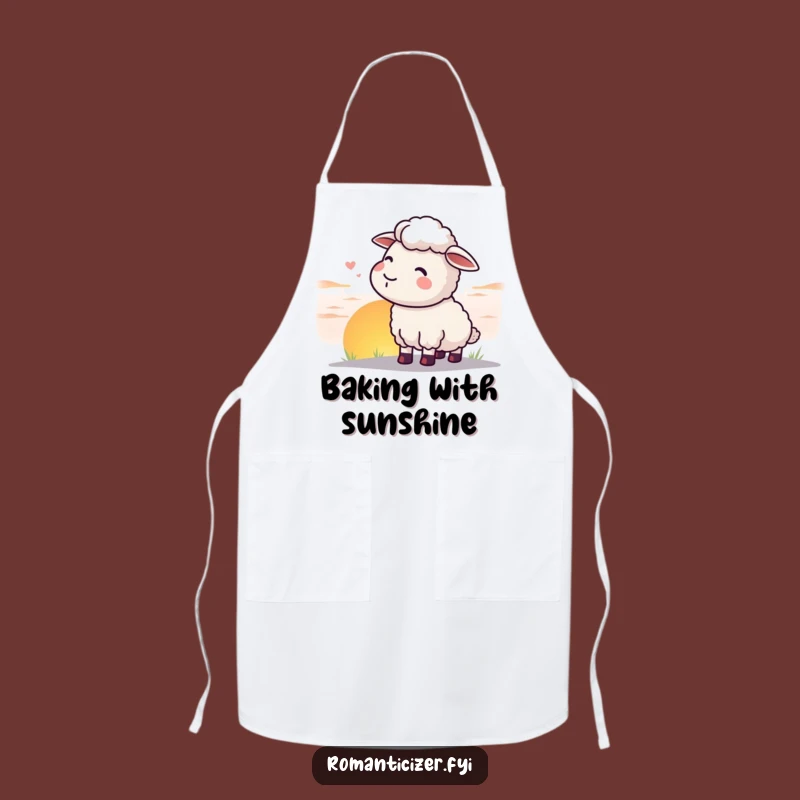 Funny Sheep Sunset Apron: Peaceful Pasture Chef, Great Funny Gift