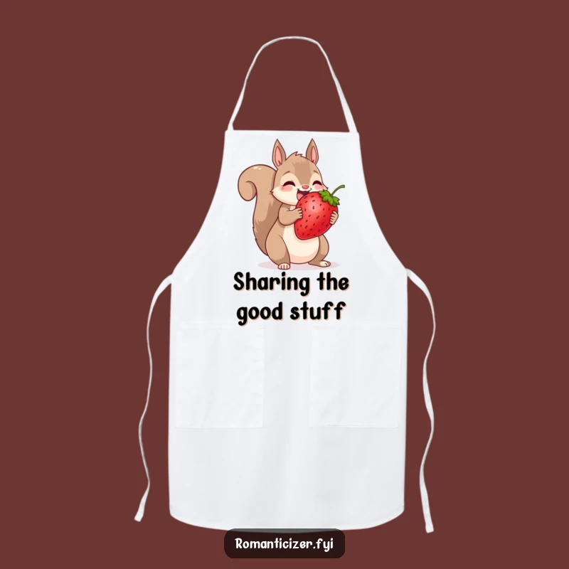 Funny Squirrel Strawberry Apron: Cook with Kindness Using This Hilarious Outfit