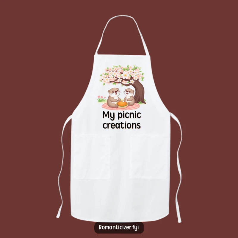 Funny Cheerful Otter Picnic Apron - Hilarious Helper for Outdoor Feasts