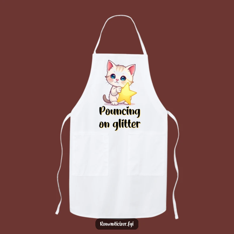 Funny Kitten Star Apron: Cook with Cosmic Flair, A Practical Funny Gift