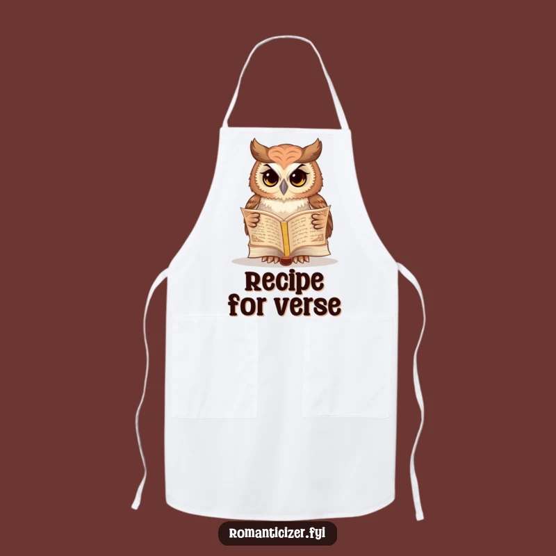 Funny Wise Owl Apron: Literary Chef's Muse, Great Funny Gift
