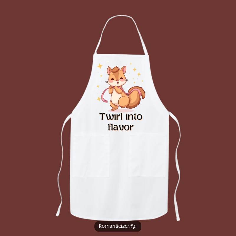 Funny Squirrel Twirling Apron: Kitchen Dance, Humorous Cooking Gift