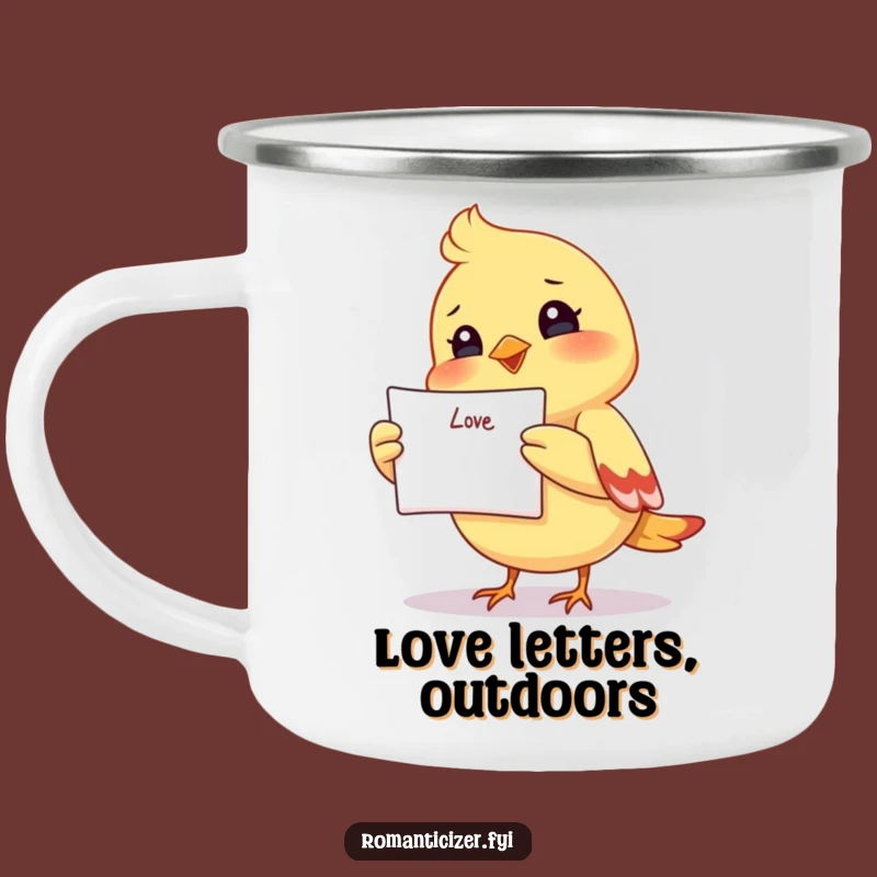 Adventure Funny Bird Love Letter Camping Mug: Campfire Smiles, Funny Gift