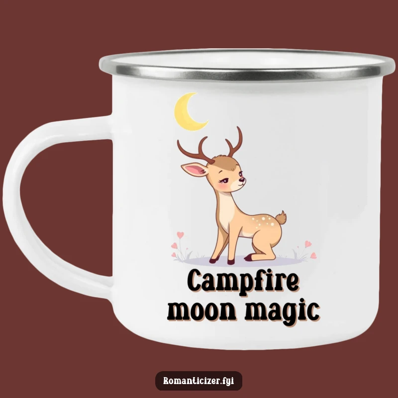 Romantic Deer Moon Camping Mug: Enjoy Nature's Serenity Under the Stars