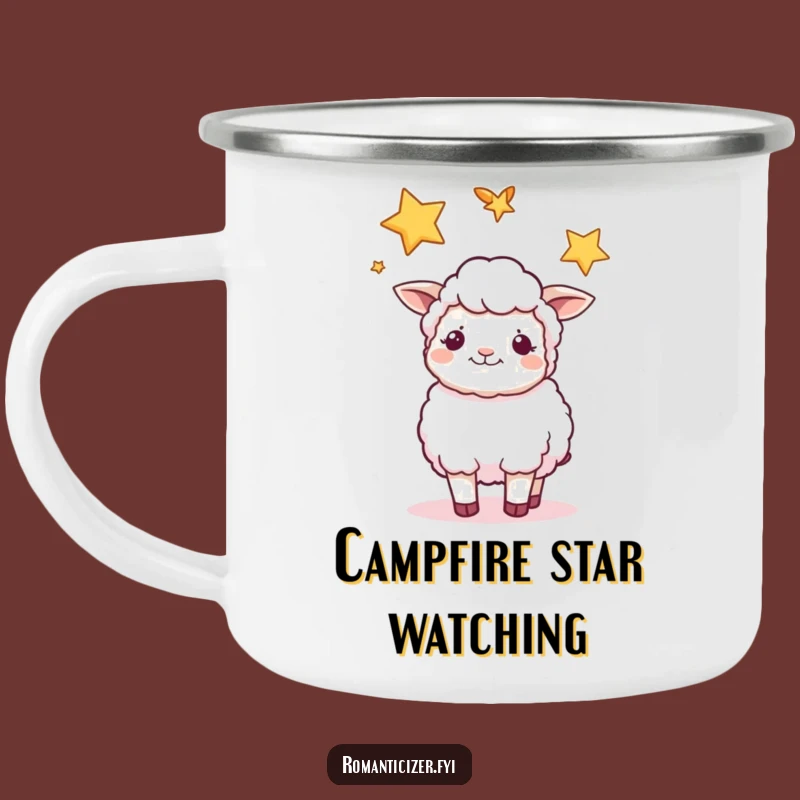 Funny Sheep Star Camping Mug: Peaceful Charm for Night Sky Gazing