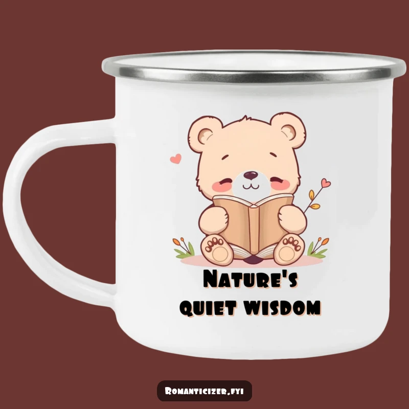 Funny Bear Cub Poetry Camping Mug: Adventure and Verses by the Fire