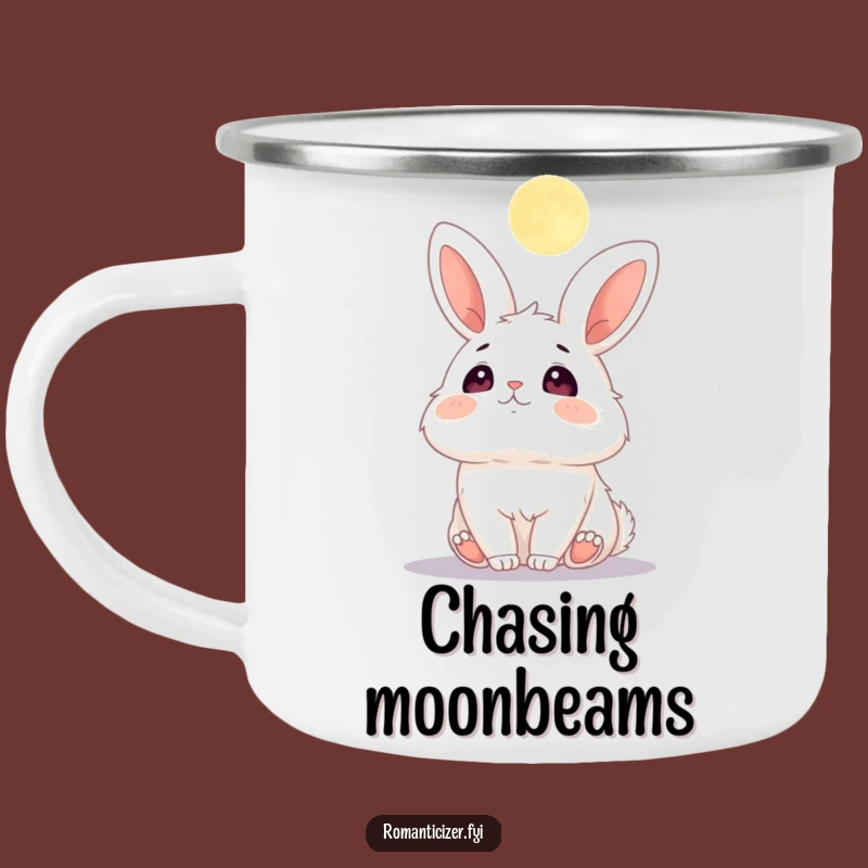 Funny Bunny Moon Camping Mug: Celestial Sips on Funny Adventures