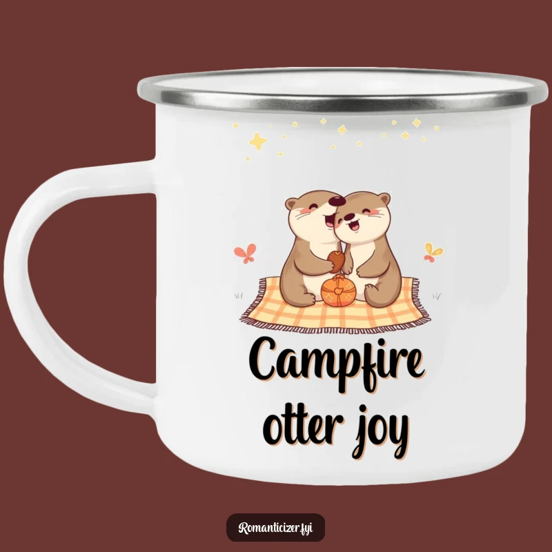 Funny Otter Starry Camping Mug: Outdoor Fun for Funny Adventures