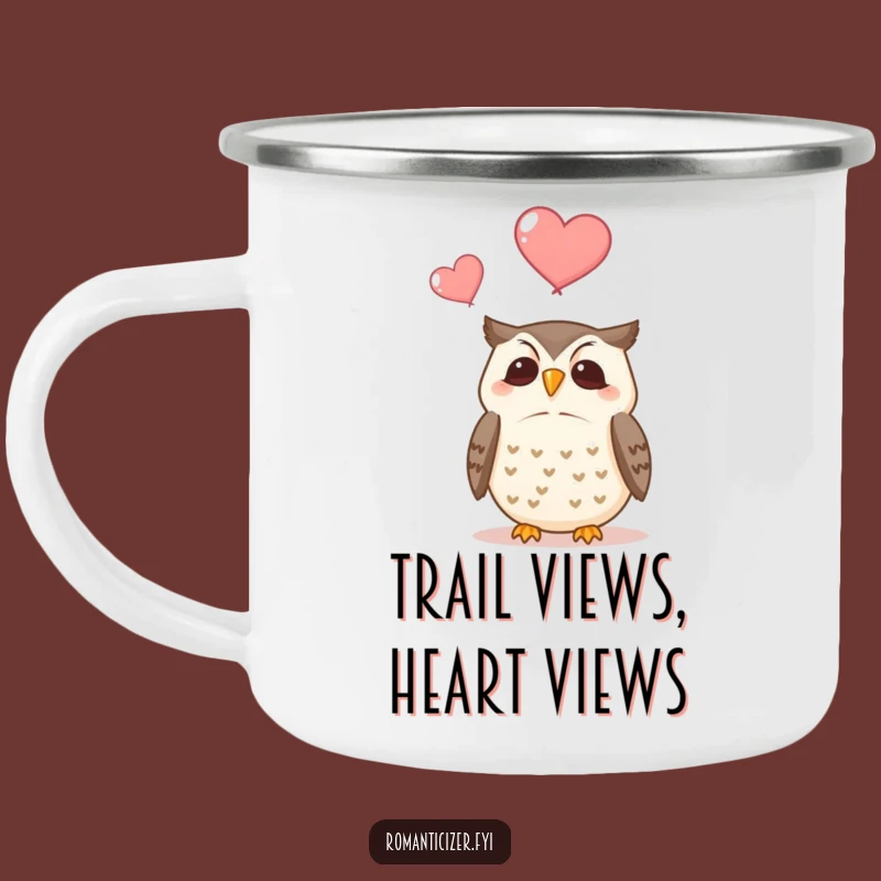 Funny Owl Camping Mug: Contented Bird Hearts, Rugged and Hilarious Outdoor Gift