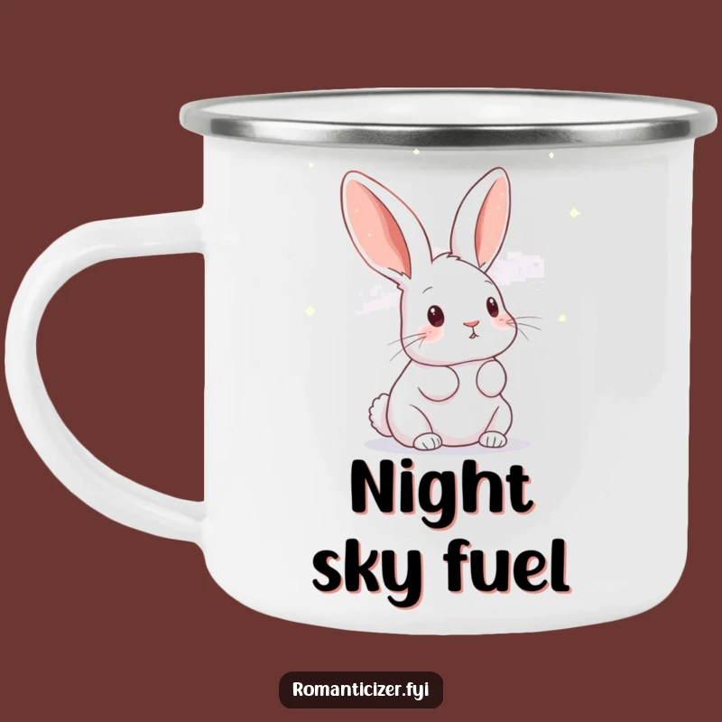 Funny Rabbit Campfire Mug: Hilarious Drinkware for Curious Night Sky Gazers