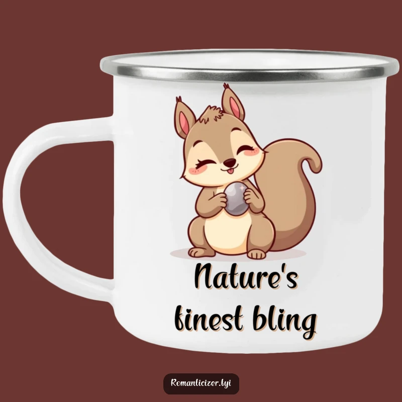 Funny Squirrel Gifting Camping Mug: Warmth and Whimsy by the Fire