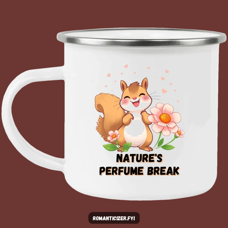 Funny Squirrel Perfume Camping Mug: Durable Nature Drinkware, Perfect Funny Gift!