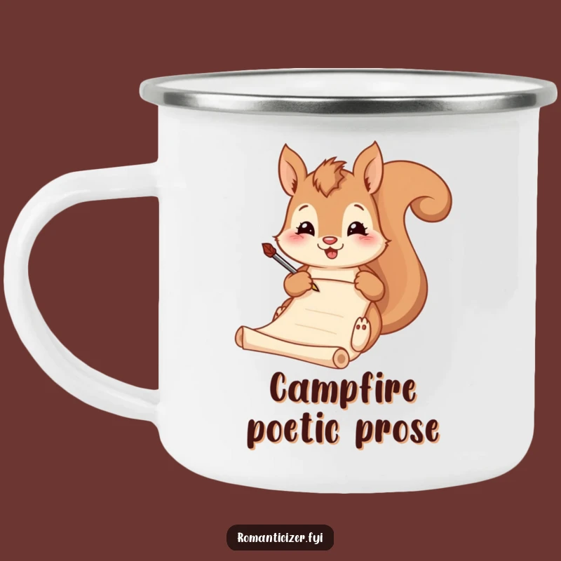 Funny Squirrel Poet Camping Mug - Sip & Write Hilariously