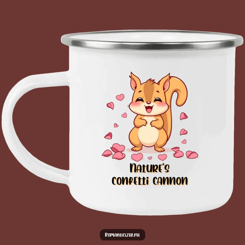Funny Squirrel Petal Trail Camping Mug - Happy Outdoor Gift, Durable