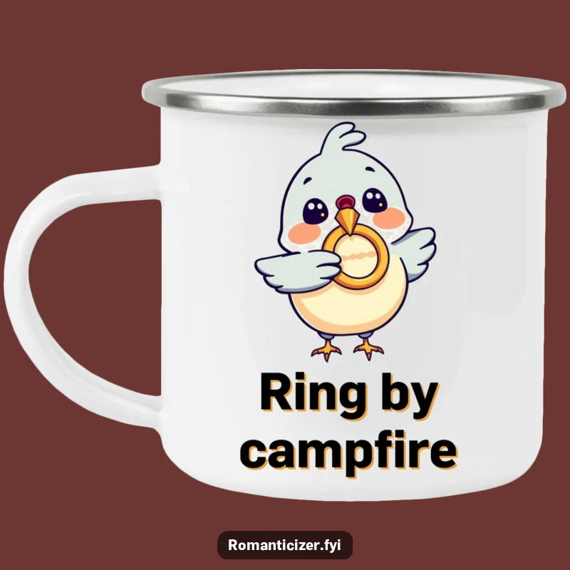 Funny Bird Ring Camping Mug - Adventure & Love, Hilarious Outdoor Gift