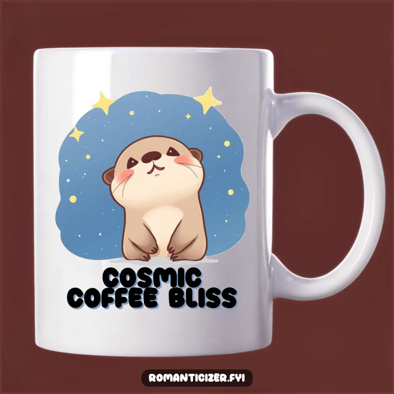 Funny Otter Starry Night Mug - Whimsical Wonder Gift for Dreamers