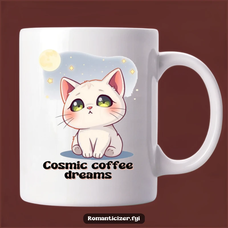 Funny Cat Moon Mug A Dreamy Gift For Stargazers And Feline Lovers