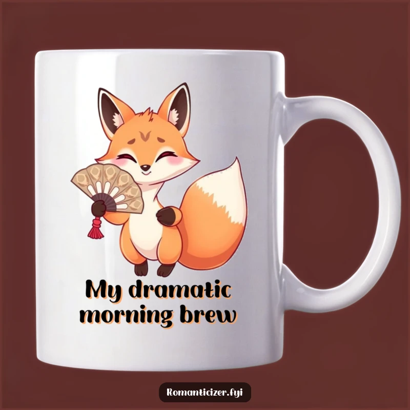 Funny Fox Diva Mug: Hilarious Dramatic Gift for Theatrical and Sassy Individuals