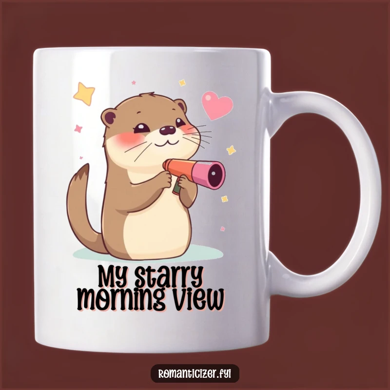Funny Otter Star Gazing Mug - Hilarious Cosmic Wonder Gift
