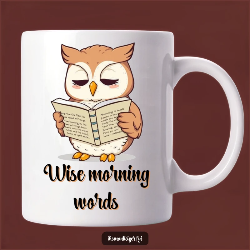 Funny Owl Sonnet Mug: Literary Bird Gift for Book Lovers & Poets