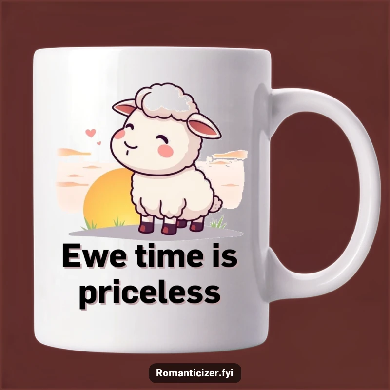 Funny Sheep Sunset Mug: Blissful Baa-th, Perfect Funny Gift for Relaxers