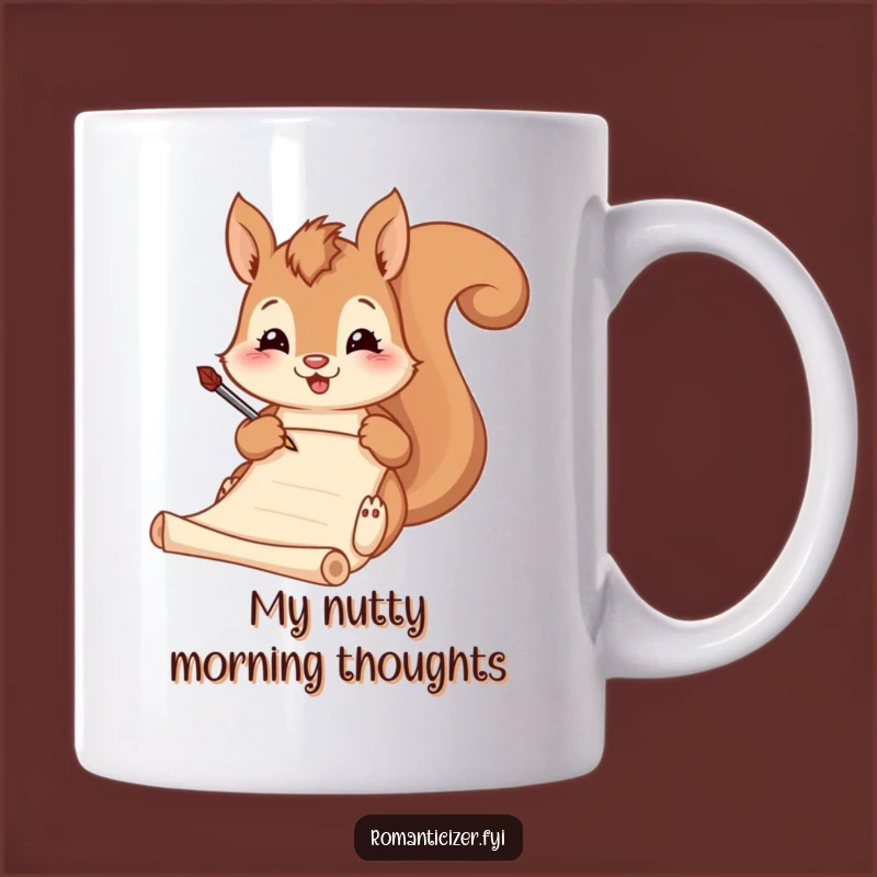 Funny Squirrel Poet Mug - Hilarious Scribe Writing Poetry Gift
