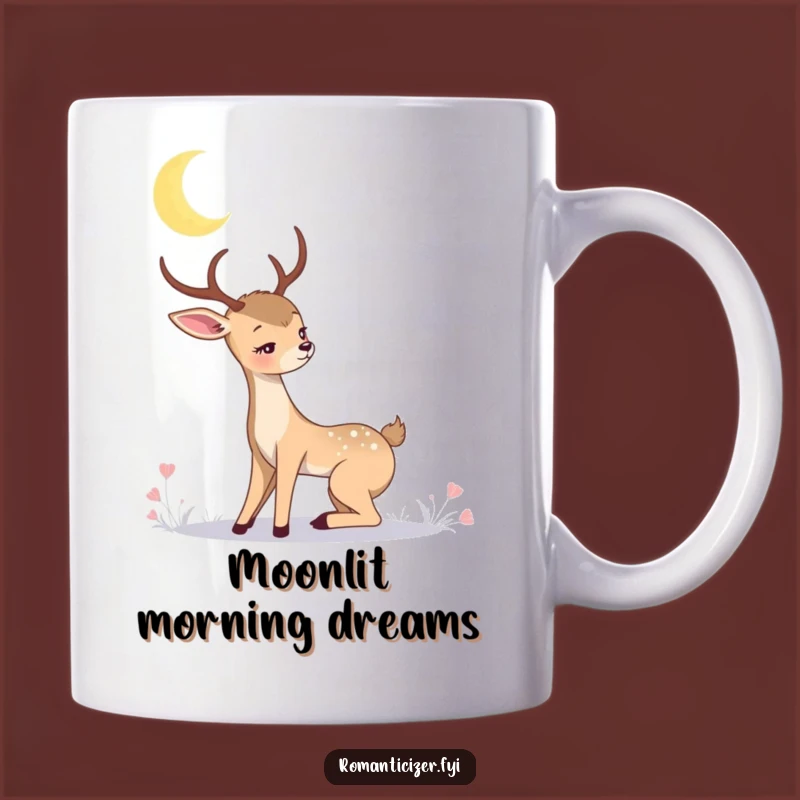 Romantic Deer Moon Mug: Dreamy Celestial Gift for Nature Lovers