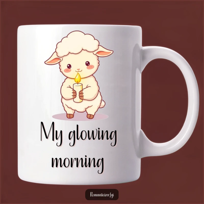 Funny Romantic Sheep Candle Mug - Cozy & Whimsical Gift for Sheep Lovers