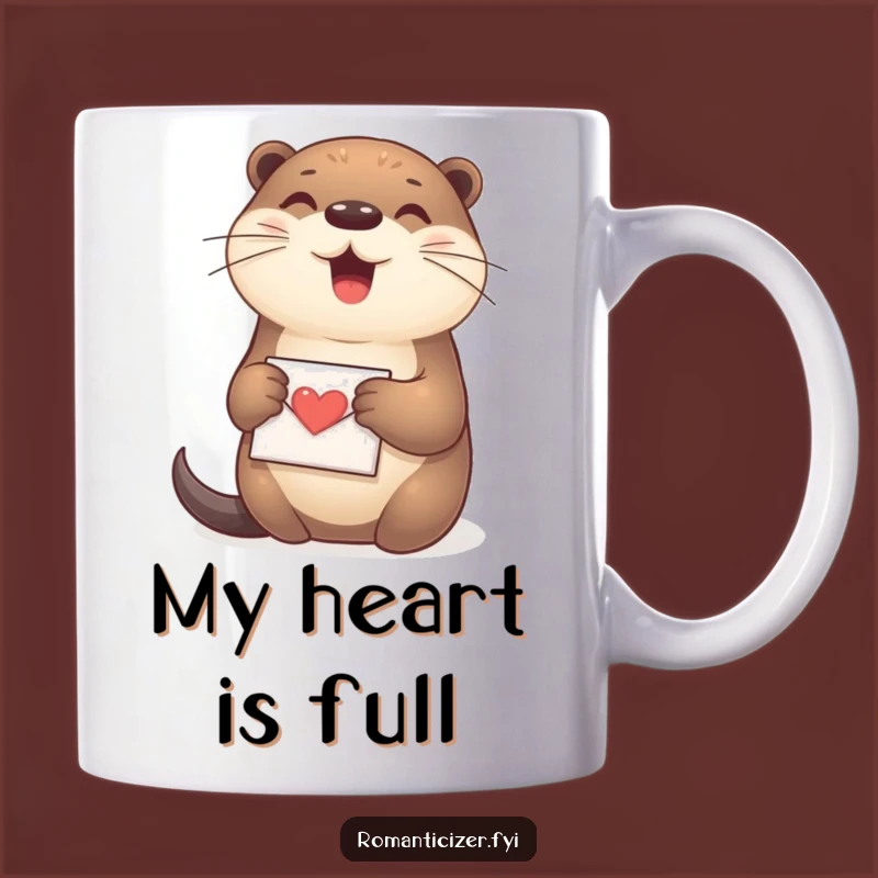 Funny Otter Love Letter Mug: Adorable Heartwarming Animal, Sweet Funny Gift!