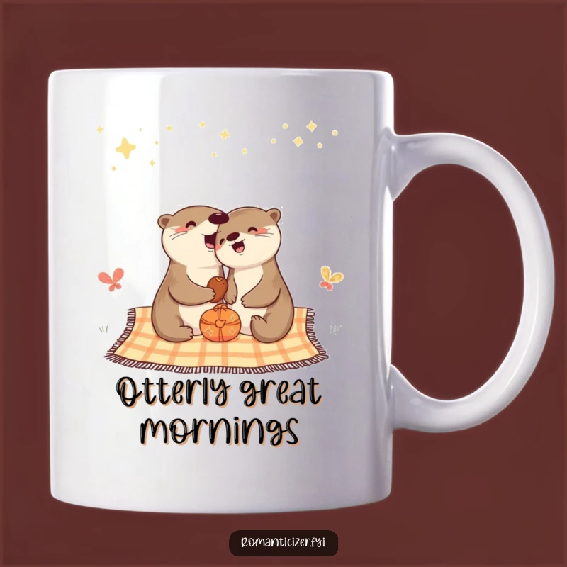 Funny Otter Starry Mug: Picnic Perfect for a Funny Gift