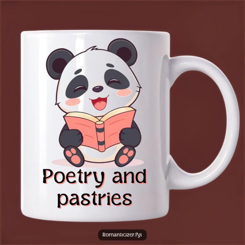 Funny Panda Poetry Mug: Giggling Book Lover, Perfect Intellectual Funny Gift!