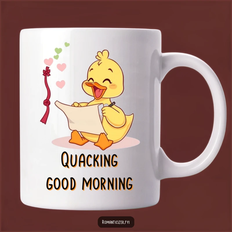 Funny Duckling Poem Mug: Hilarious Romantic Gift for Love Letter Lovers