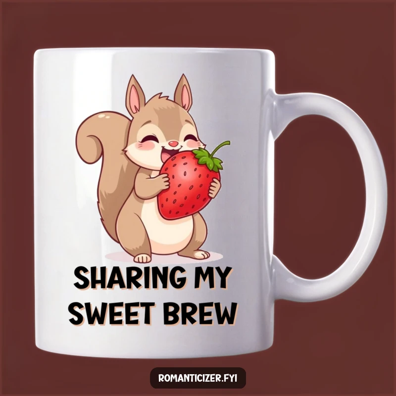 Funny Squirrel Strawberry Mug: Share the Joy with This Hilarious Treat Gift