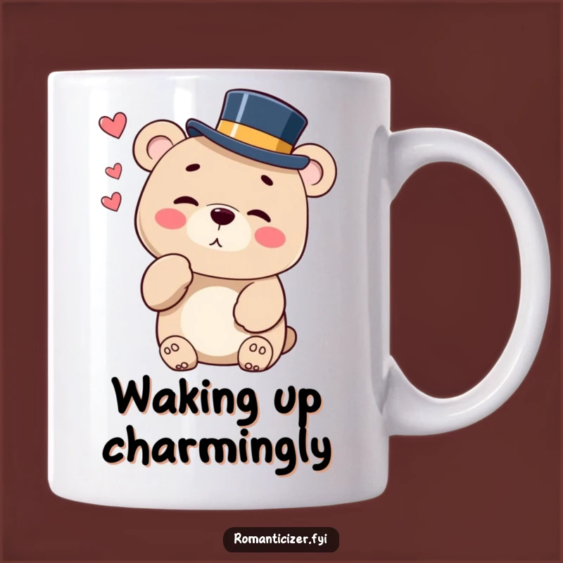 Funny Bear Kiss Mug - Charming Gentleman Bear Gift!