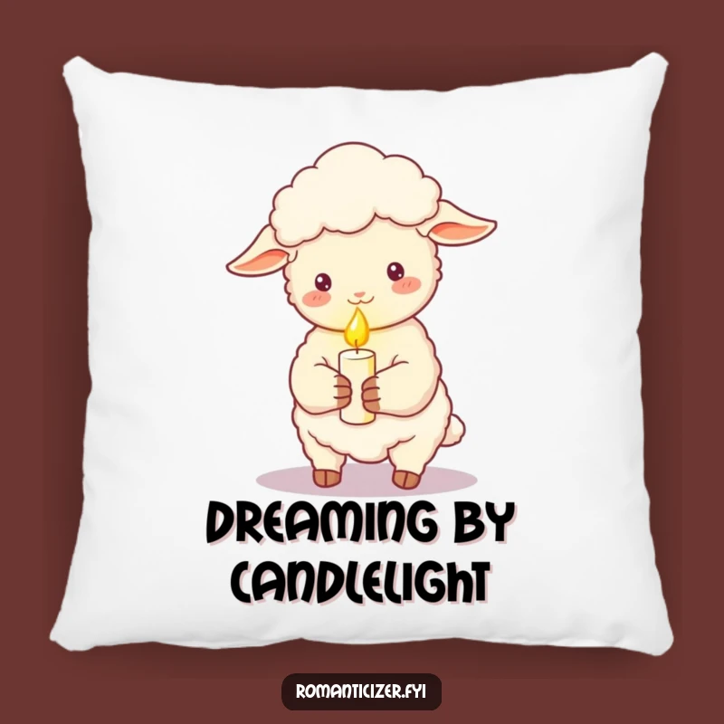Funny Romantic Sheep Candle Pillow - Soft & Cozy Decor for Your Sofa