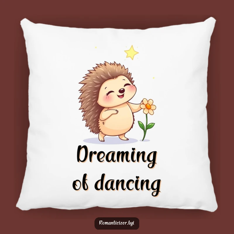 Funny Hedgehog Dance Pillow: Cozy Whimsical Accent for Dreamers