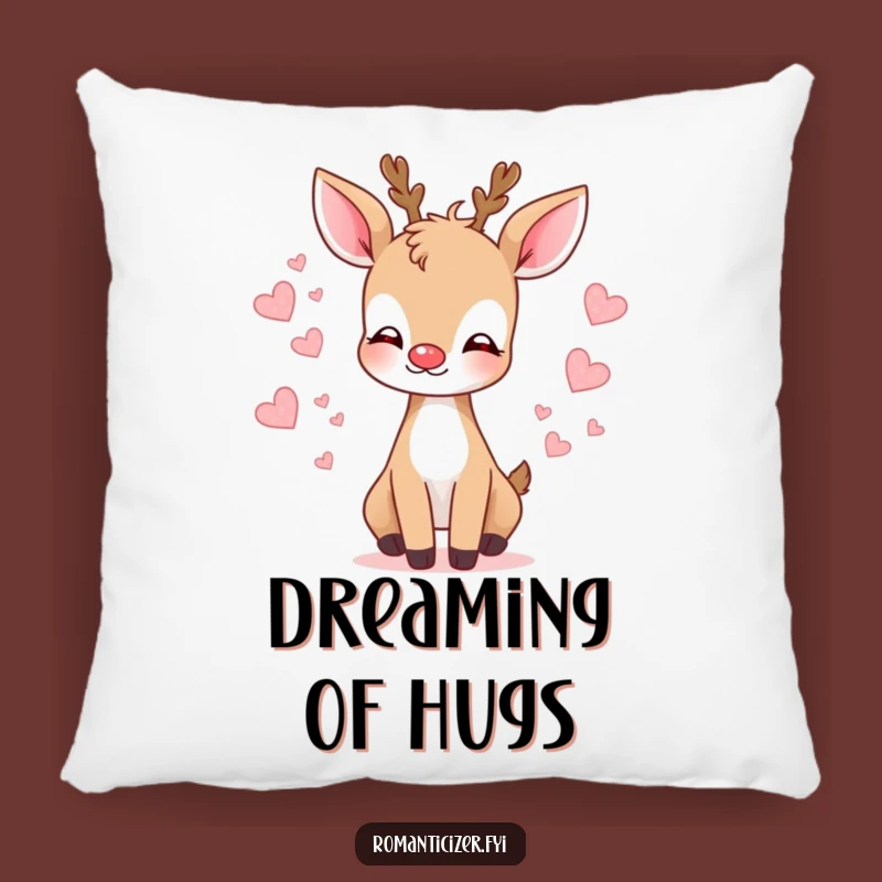 Funny Deer Kiss Pillow A Gentle Accent For Sweet Dreams