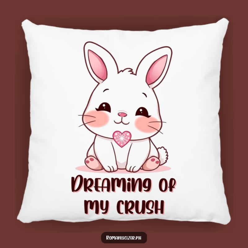Funny Blushing Bunny Love Pillow: Comfy and Hilarious Cute Decor