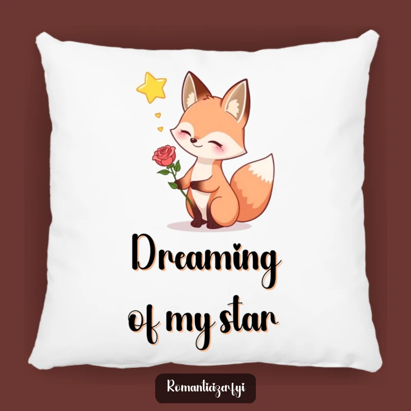 Funny Fox Romantic Star Pillow: Comfy and Hilarious Dreamy Decor