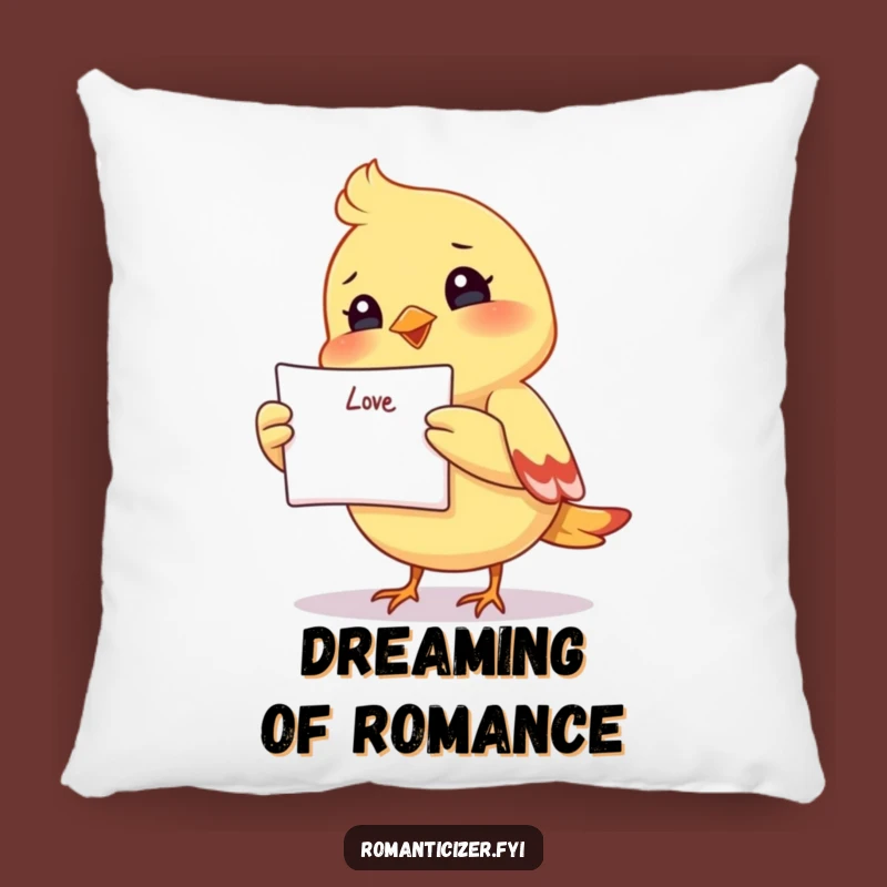 Cuddly Funny Bird Love Letter Pillow: Soft Comfort, Funny Gift Accent